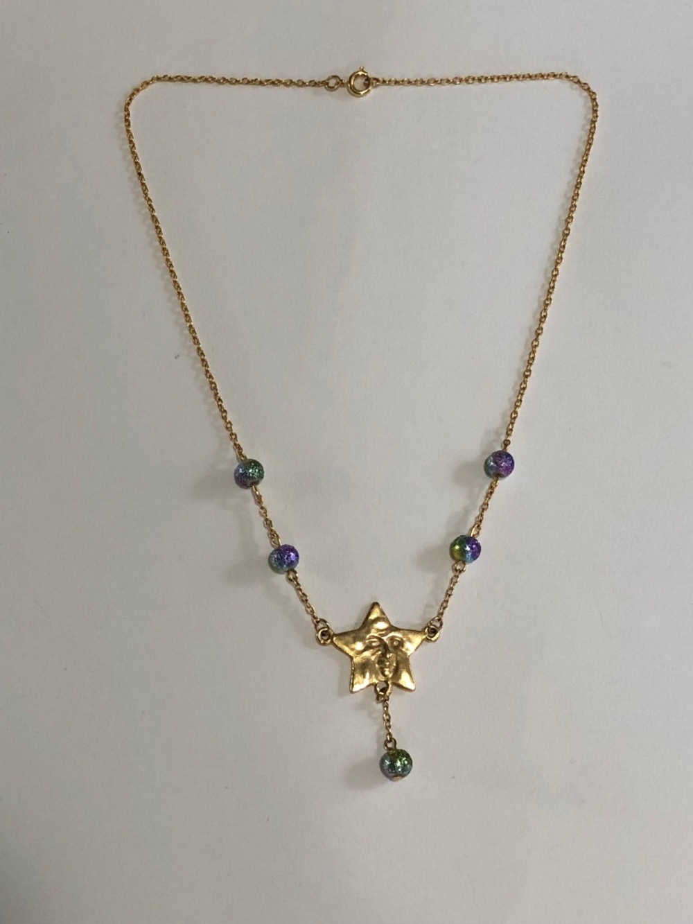 Celestial Y2K Star Drop Necklace